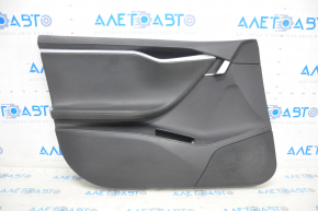 Door trim card front left Tesla Model S 16-20 rest, leather black, with backlight, swollen leather