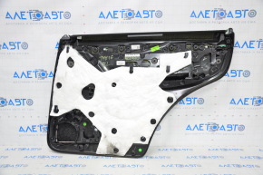 Door trim card rear left Tesla Model X 16-21 black with white, molding wood, chip on wood