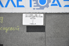 Tesla Model X 2nd Row Seat Floor Covering 16-21 2 pieces for 6 seats black, fasteners are peeled off