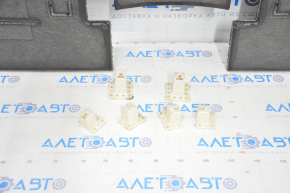Tesla Model X 2nd Row Seat Floor Covering 16-21 2 pieces for 6 seats black, fasteners are peeled off