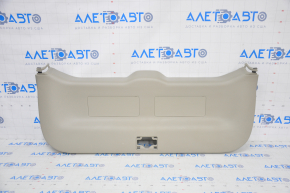 Lower trunk door trim Toyota Prius V 12-17 beige, scratch, plastic turned white, no lower plug