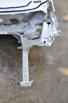 Tesla Model X 16-21 front left quarter white on body, threshold cut off