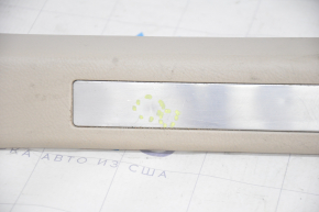 Door sill trim with illumination front right Lexus RX300 RX330 RX350 RX400h 04-09 beige, scratches, bumps on chrome, cracked mount