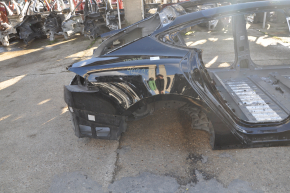 Quarter wing rear right Tesla Model S 12-20 on the body, aluminum panel, black, butt