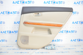 Door trim card rear right Lexus RX300 RX330 RX350 RX400h 04-09 beige, speaker mesh is broken