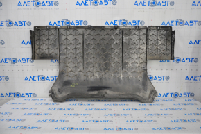 Tesla Model S 16-20 rear underbody protection type 1 dented, ribs worn, tears