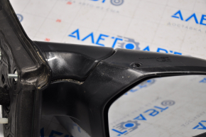 Side mirror left Honda Civic X FC 16-17 3 pins, with blind spot, silver, painted body structure