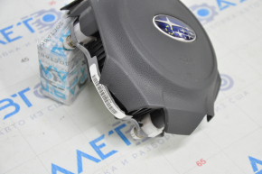 Airbag in the steering wheel driver Subaru Outback 15-19 scratches, a poke on the emblem