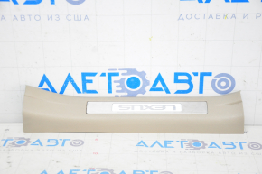 Door sill trim with illumination rear left Lexus RX300 RX330 RX350 RX400h 04-09 beige, scratches on chrome
