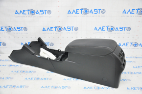 Console central armrest Subaru Outback 15-19 leather, black, with air duct, heated, scratches