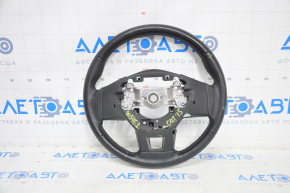 Steering wheel bare Subaru Outback 15-19 leather, black, with pads, scratches, tears