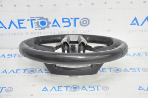 Steering wheel bare Subaru Outback 15-19 leather, black, with pads, scratches, tears