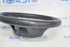 Steering wheel bare Subaru Outback 15-19 leather, black, with pads, scratches, tears