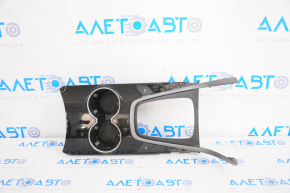 Center console trim with cup holder Ford Edge 15-18 black, scratches