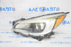 Headlight front left Subaru Outback 15-17 bare, pre-rest, halogen, dark, for polishing