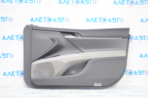 Door trim card front right Toyota Camry v70 18-24 dark gray with gray insert plastic, armrest rubber