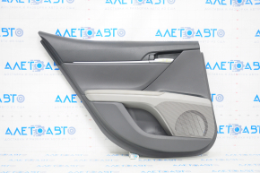 Door trim card rear left Toyota Camry v70 18-24 dark gray with gray insert plastic, armrest rubber