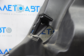 Right arch trim Nissan Leaf 13-17 black, broken fastener, scratches, without plug