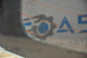 Rear glass VW Passat b8 16-19 USA tinted, chip cut off, scratches on the outer side and tint, air under the tint