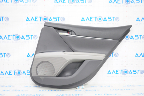 Door trim card rear right Toyota Camry v70 18-24 dark gray with gray insert plastic, armrest rubber