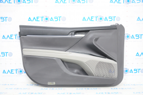 Door trim card front left Toyota Camry v70 18-24 dark gray with gray insert plastic, armrest rubber