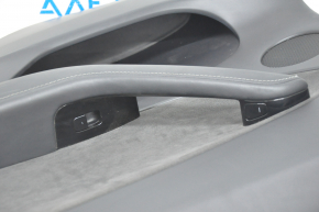 Door trim card rear right Tesla Model Y 20-25 leather black, type 1, without backlight, with speaker, with suede insert, with window lift control, with door opening button