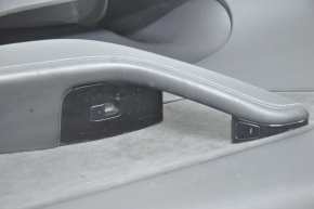 Door trim card front right Tesla Model Y 20-25 leather black, without backlight, with suede insert with window lift control with door opening button, pressed, scratch