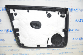 Door trim card front right Tesla Model Y 20-25 leather black, without backlight, with suede insert with window lift control with door opening button, pressed, scratch