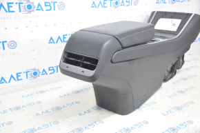 Console center armrest and cup holders Tesla Model Y 20-25 leather black, type 2, scratch