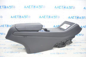 Console center armrest and cup holders Tesla Model Y 20-25 leather black, type 2, scratch