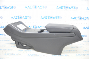 Console center armrest and cup holders Tesla Model Y 20-25 leather black, type 2, scratch