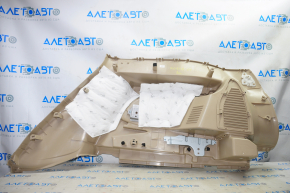 Left arch trim Nissan Rogue 14-20 beige for 2 rows, rubbed, without plug, creased