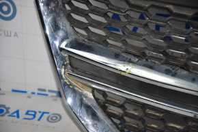 Radiator grill grill Dodge Journey 11-20 chrome with emblem, chrome swelled, cracks