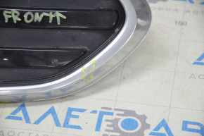 Front bumper grille upper Ford C-max MK2 17-18 usa rest black, with chrome, pressed, sand
