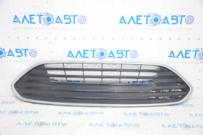 Front bumper grille upper Ford C-max MK2 17-18 usa rest black, with chrome, pressed, sand