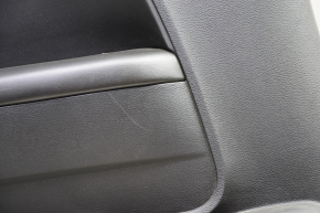 Rear row trim left Dodge Challenger 15-23 black, burnt armrest, scratches, fastener defect, without plug