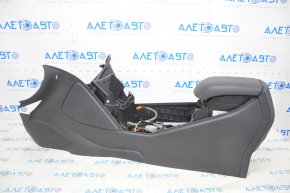 Central console armrest Ford C-max MK2 13-18 leather black, scratches