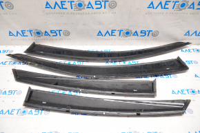 Set of wind deflectors Honda Civic X FC 16-21 4d poking on chrome front left