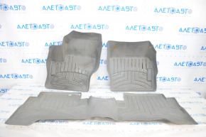 Set of floor mats for Ford C-max MK2 13-18, grey rubber, chemically treated