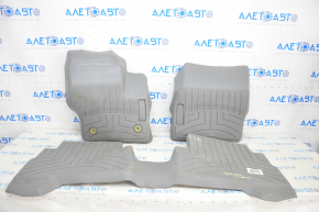 Set of floor mats for Ford C-max MK2 13-18, grey rubber, chemically treated