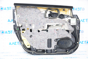 Door trim card front right Lexus RX350 RX450h 10-15 black with black insert leather, armrest gray leather type 2, scratches