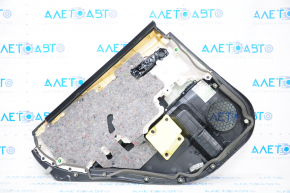 Door trim card rear right Lexus RX350 RX450h 10-15 black with black insert leather, armrest gray leather type 2, scratches