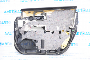 Door trim card front left Lexus RX350 RX450h 10-15 black with black insert leather, armrest gray leather type 2, scratches