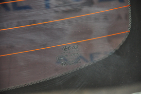 Rear glass Hyundai Sonata 15-19 tinted, scratches