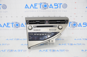 Radio, Tape recorder, Climate control, Panel assembly Lexus RX350 RX450h 10-15 type 3, chrome swelled, scratches