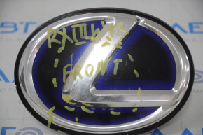 Radiator grill emblem grill Lexus RX450h 10-15 blue glass, chip, cracks, scratches, broken guide