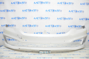 Bare front bumper BMW 5 G30 17-20 for parking sensors, white, pressed