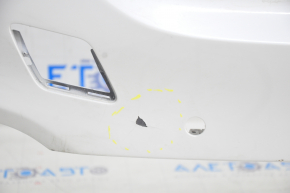 Bare front bumper BMW 5 G30 17-20 for parking sensors, white, pressed