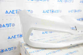 Bare front bumper BMW 5 G30 17-20 for parking sensors, white, pressed
