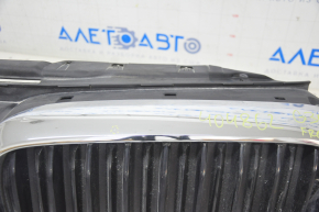 Radiator grill assembly BMW 5 G30 17-20 with radiator deflector blinds, chrome, sand